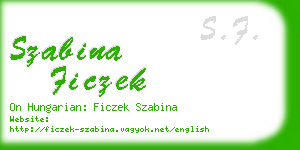 szabina ficzek business card